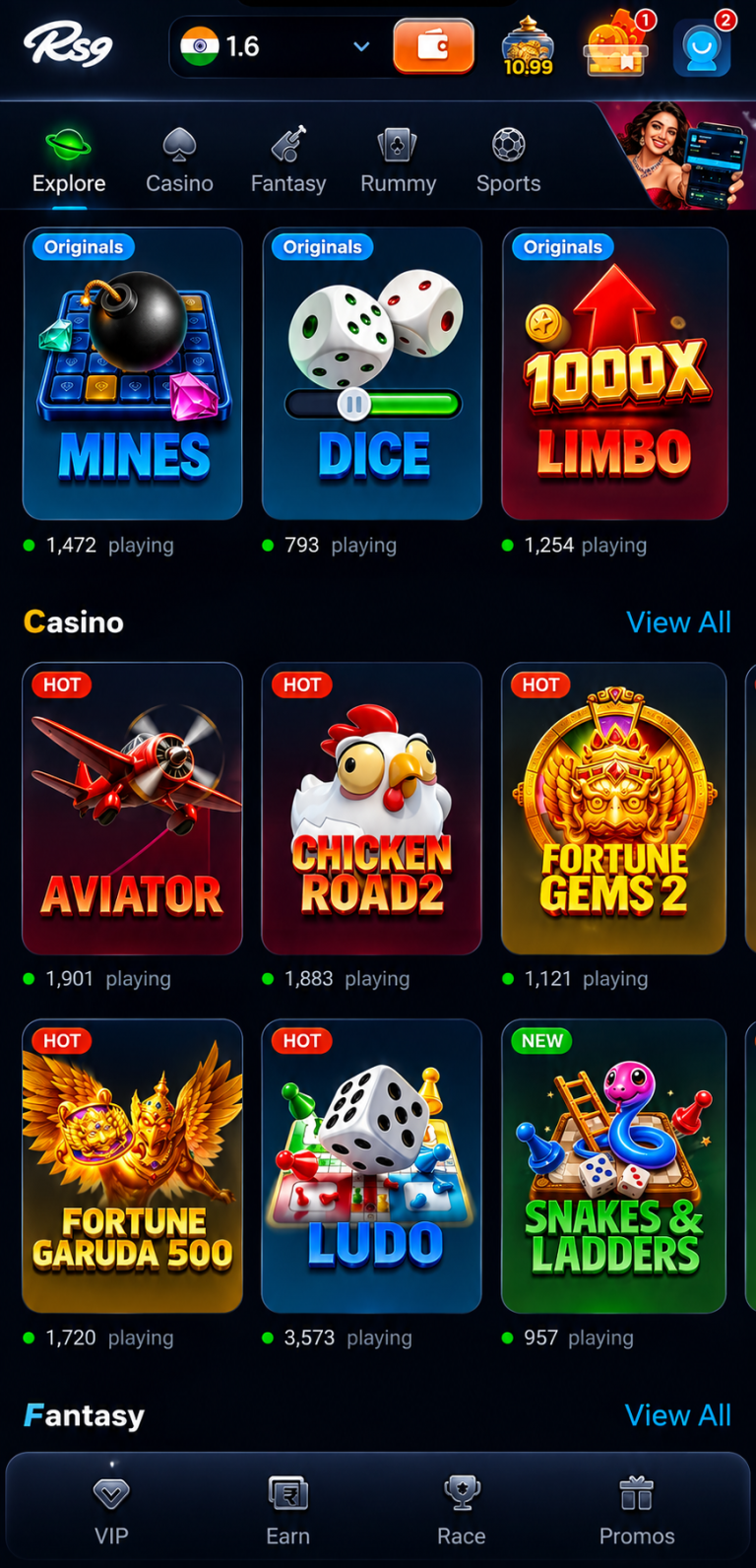 Download RS9 Game App for Real Cash Games